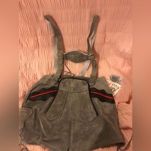 Authentic German leather/suede toddler lederhosen